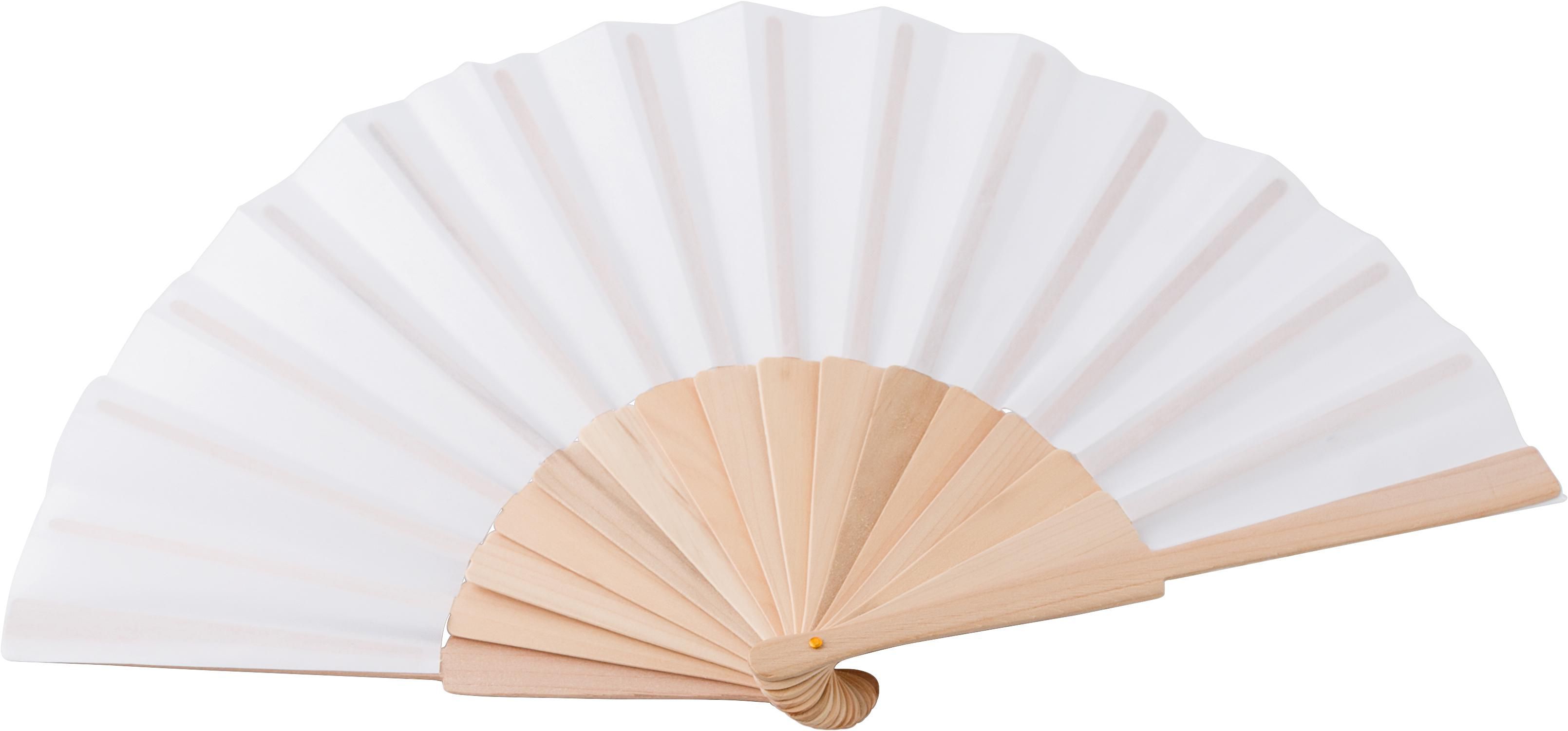 Handwaaier Rosanne | Stof | Houten handvat