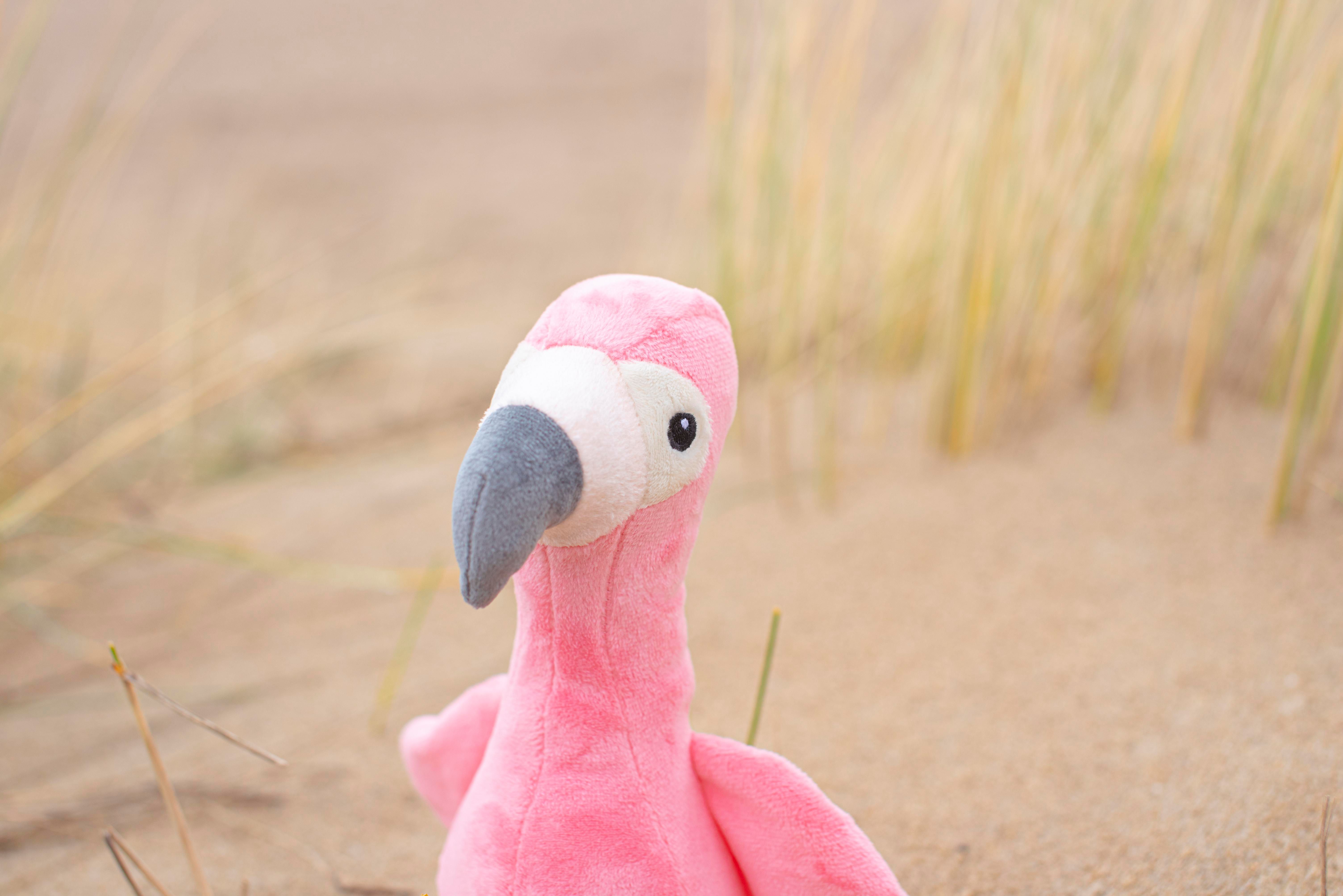 Pluchen flamingo Alicia | 18 cm thumbnail
