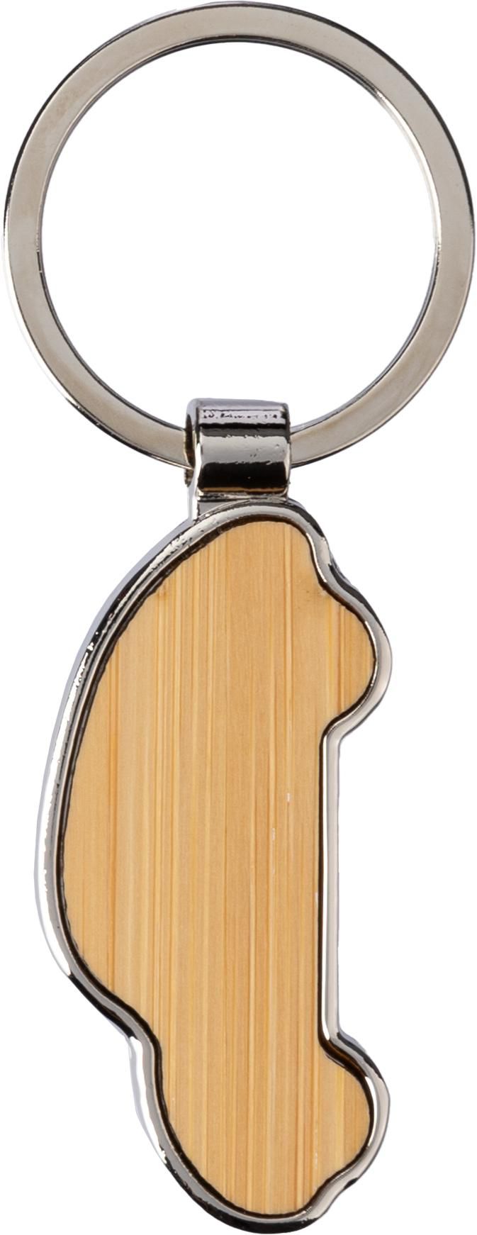 Sleutelhanger Angelika | Bamboe | Autovorm bruin