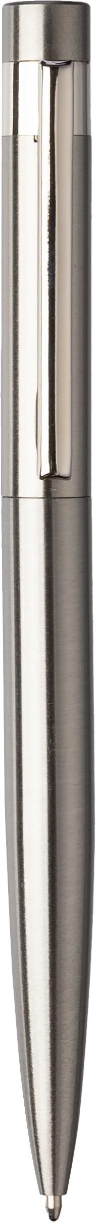 Balpen Hannelore | Roestvrijstaal | Twist zilver, Blauwschrijvend