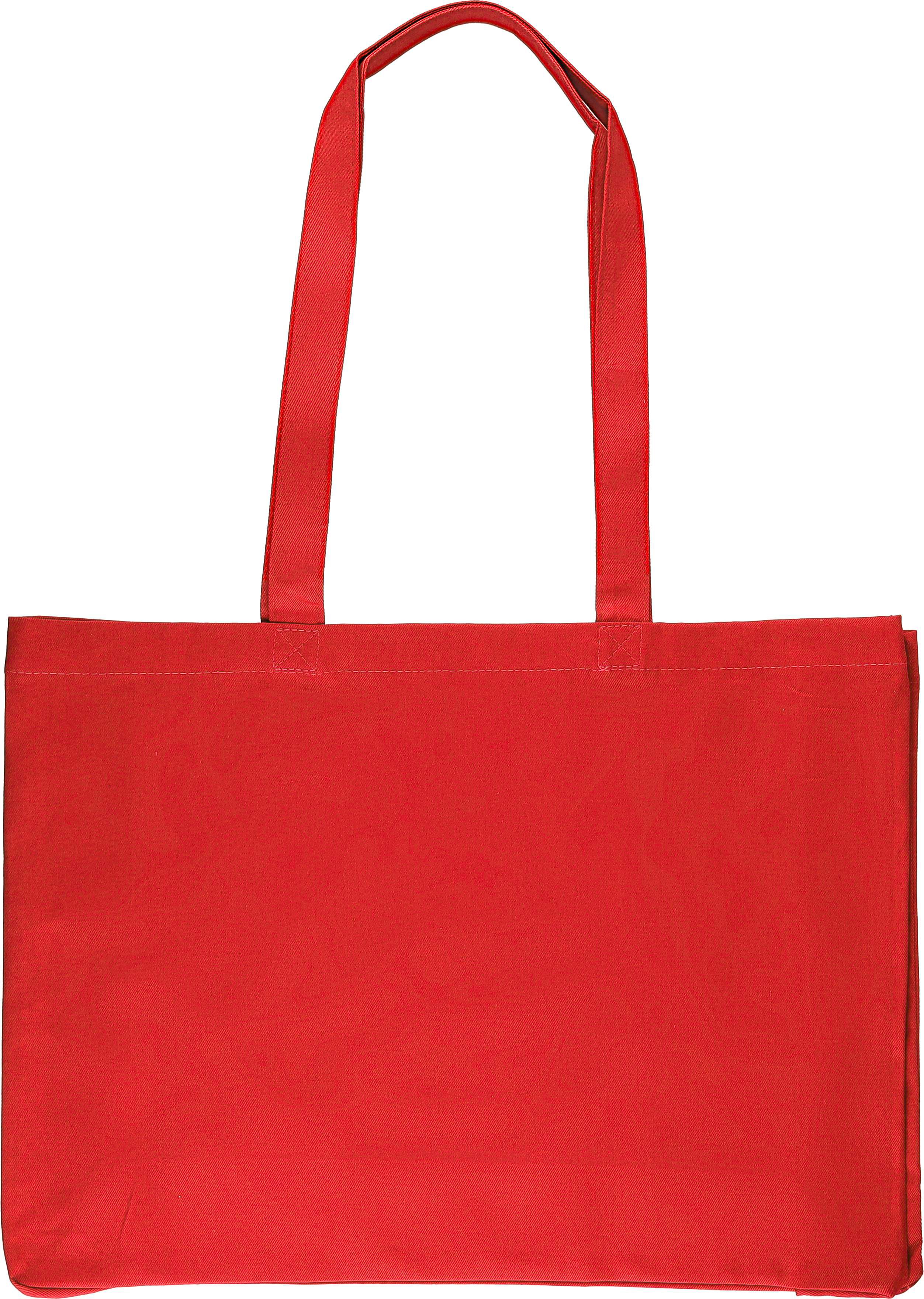 Boodschappentas Isaac | Katoen | Bodemvouw 10 cm rood
