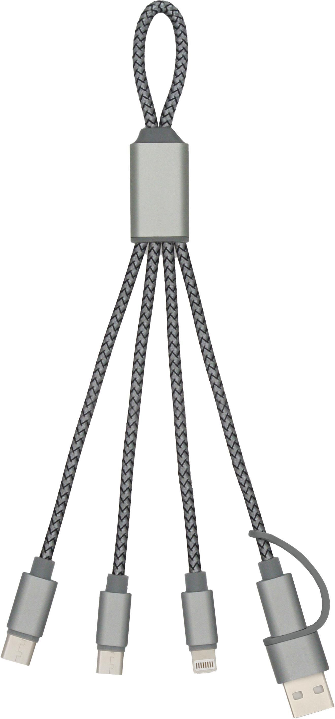 BrandCharger oplaadkabel Trident 2 | 3-in-1 gun metal