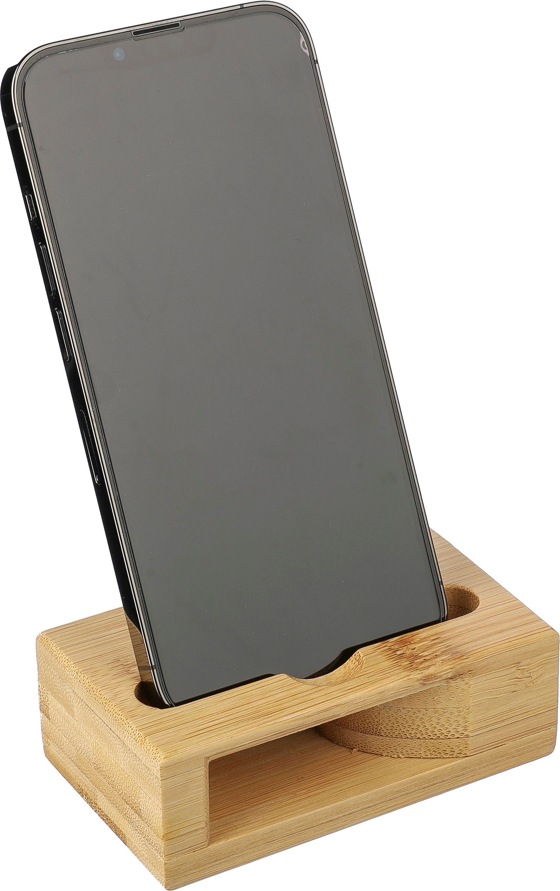 Telefoonstandaard | Bamboe | Geluidsamplificator thumbnail