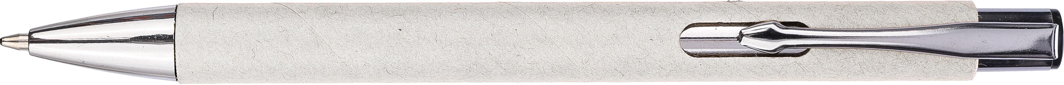 Balpen Debra | Chromen details wit, Blauwschrijvend