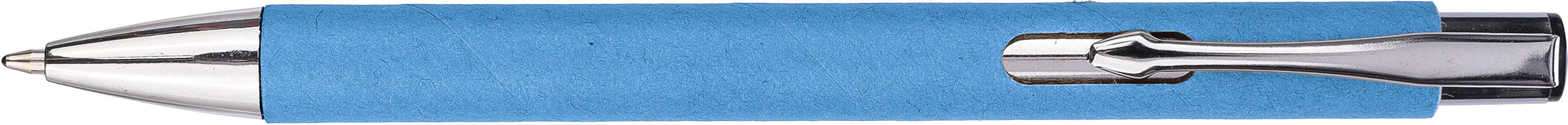 Balpen Debra | Chromen details lichtblauw, Blauwschrijvend