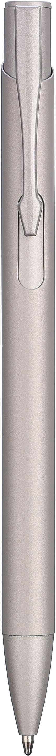 Balpen Gladys | Rubberfinish zilver, Blauwschrijvend