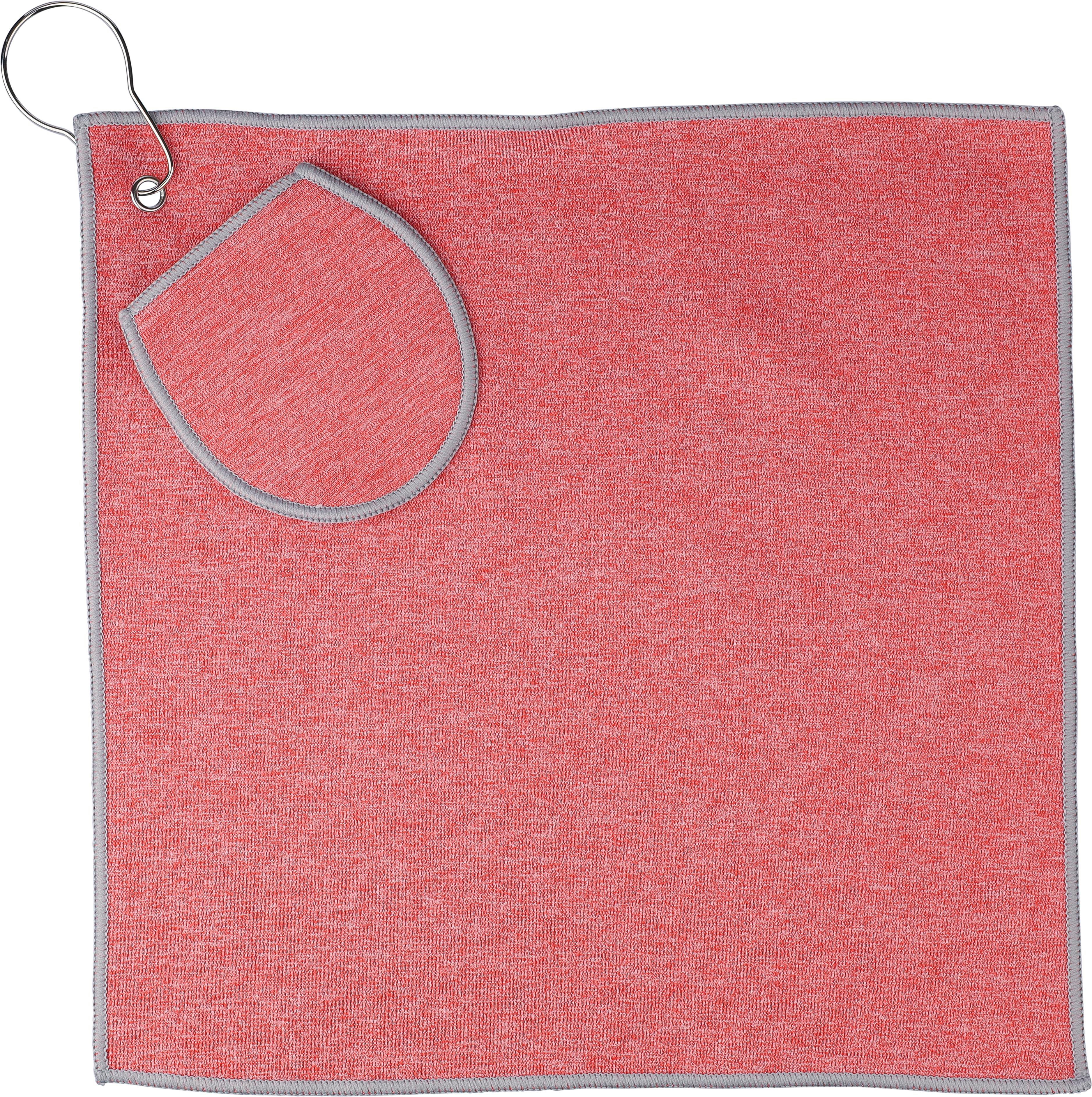Golfhanddoek Idris | Met etui rood
