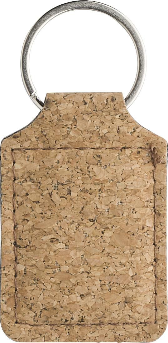 Sleutelhanger Madelyn | Kurk | Vierkant bruin