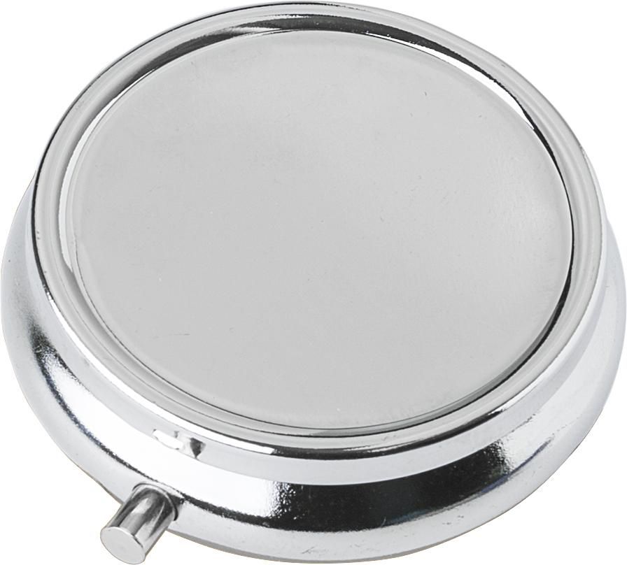 Pillendoos Zara | Metaal | 3 compartimenten | Spiegel zilver