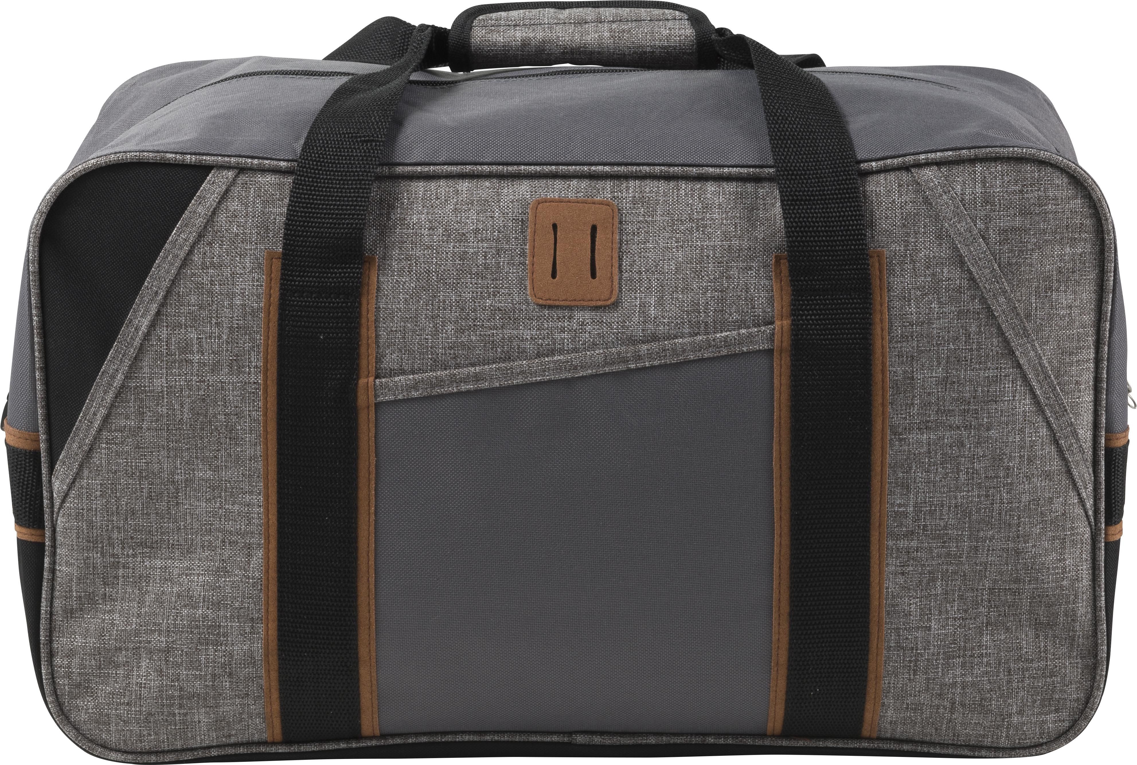 Sporttas Rochelle | Polycanvas 600D | Synthetisch leren details grijs