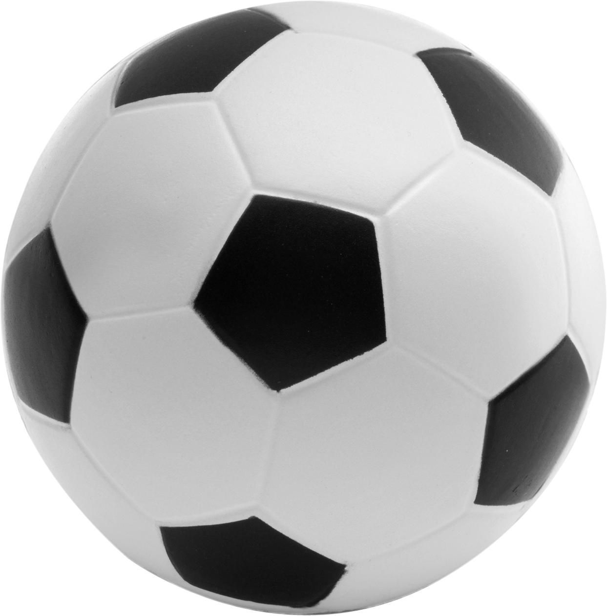 Stress voetbal Elijah | Zacht schuim | 6,1 cm zwart/wit