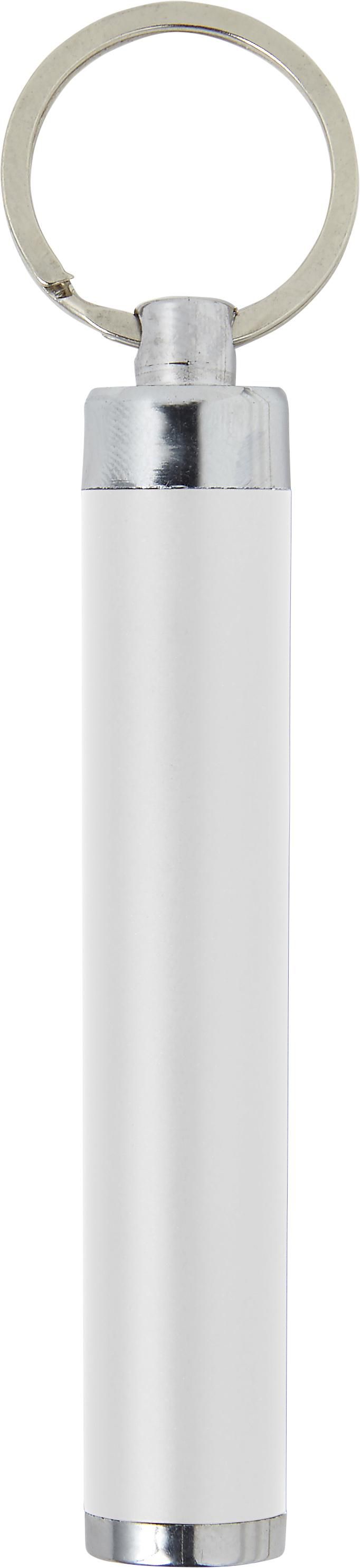Sleutelhanger met zaklamp Zola wit