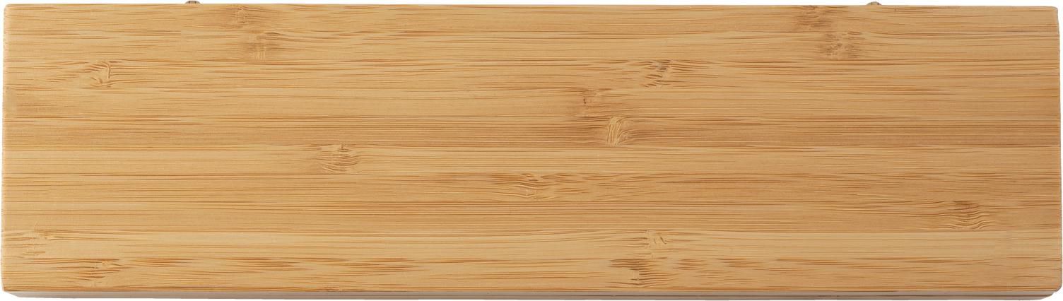 Messenset Tony | Bamboe | 2 st | Magnetische doos bruin