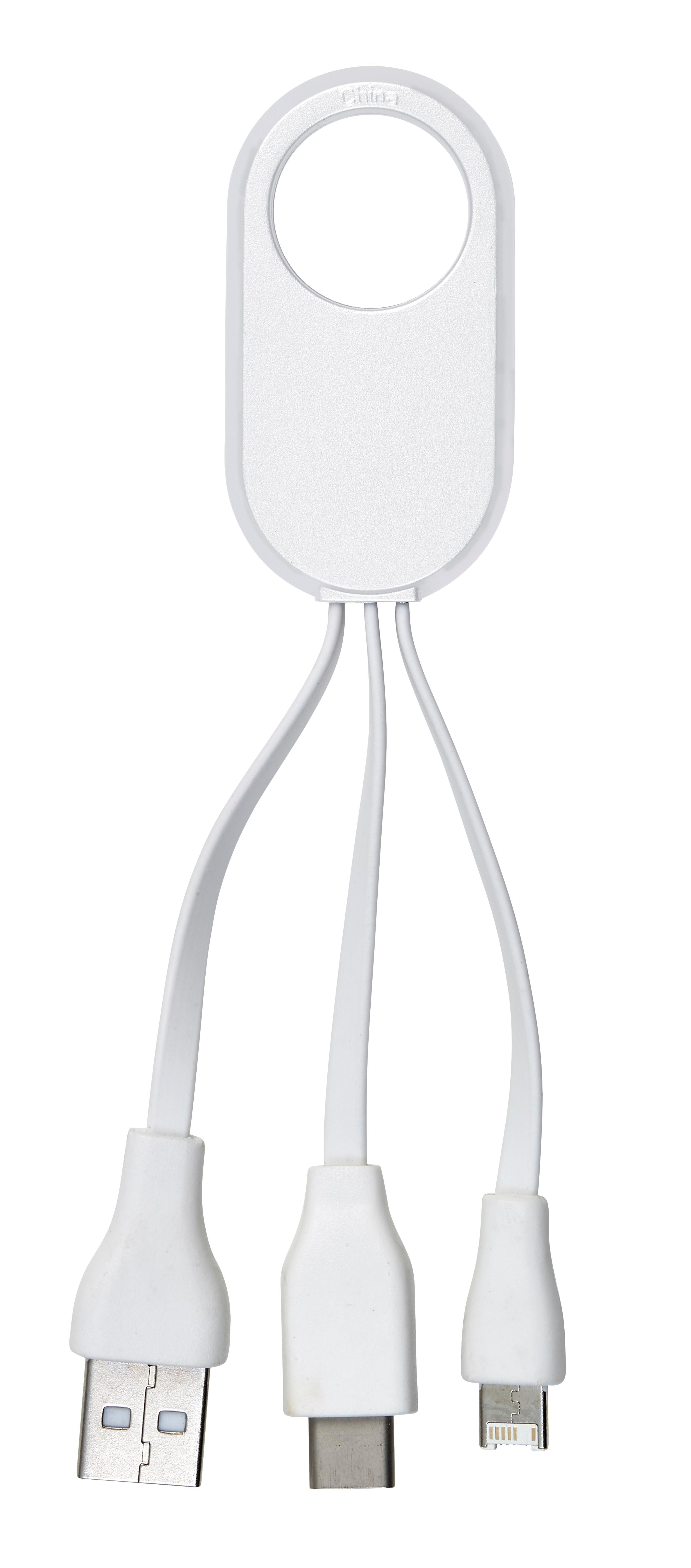 Oplaadkabel Pilar | 3-in-1 wit