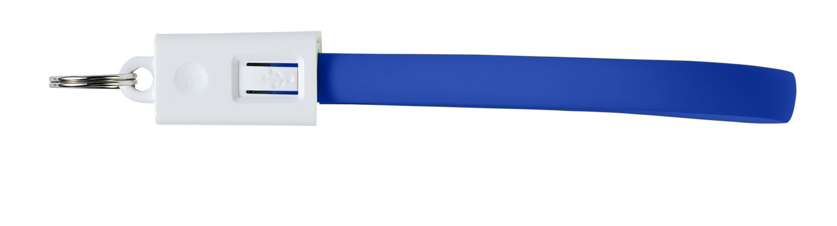 Sleutelhanger met oplaadkabel Pierre kobaltblauw