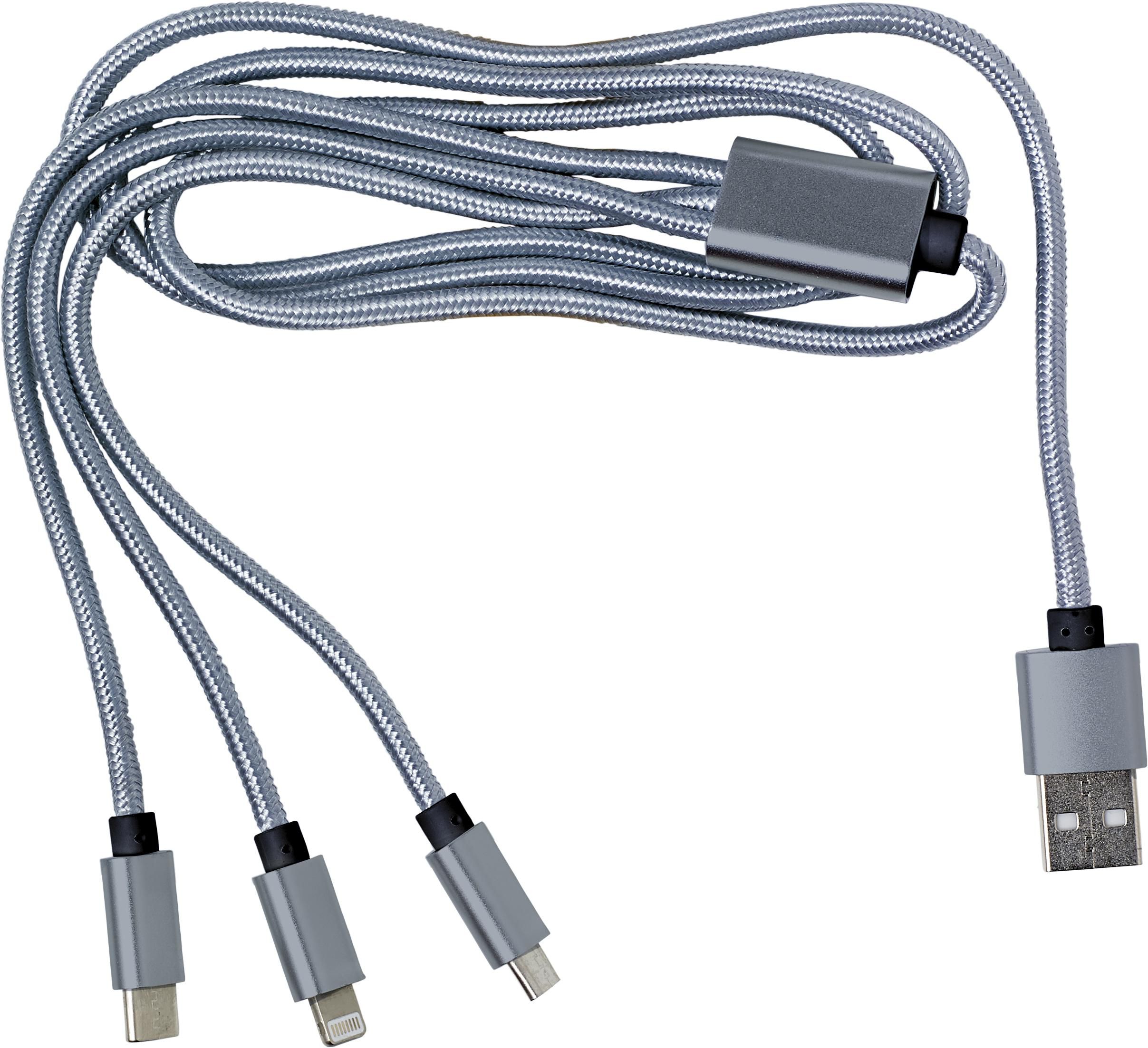 Oplaadkabel Felix | 4-in-1 zilver