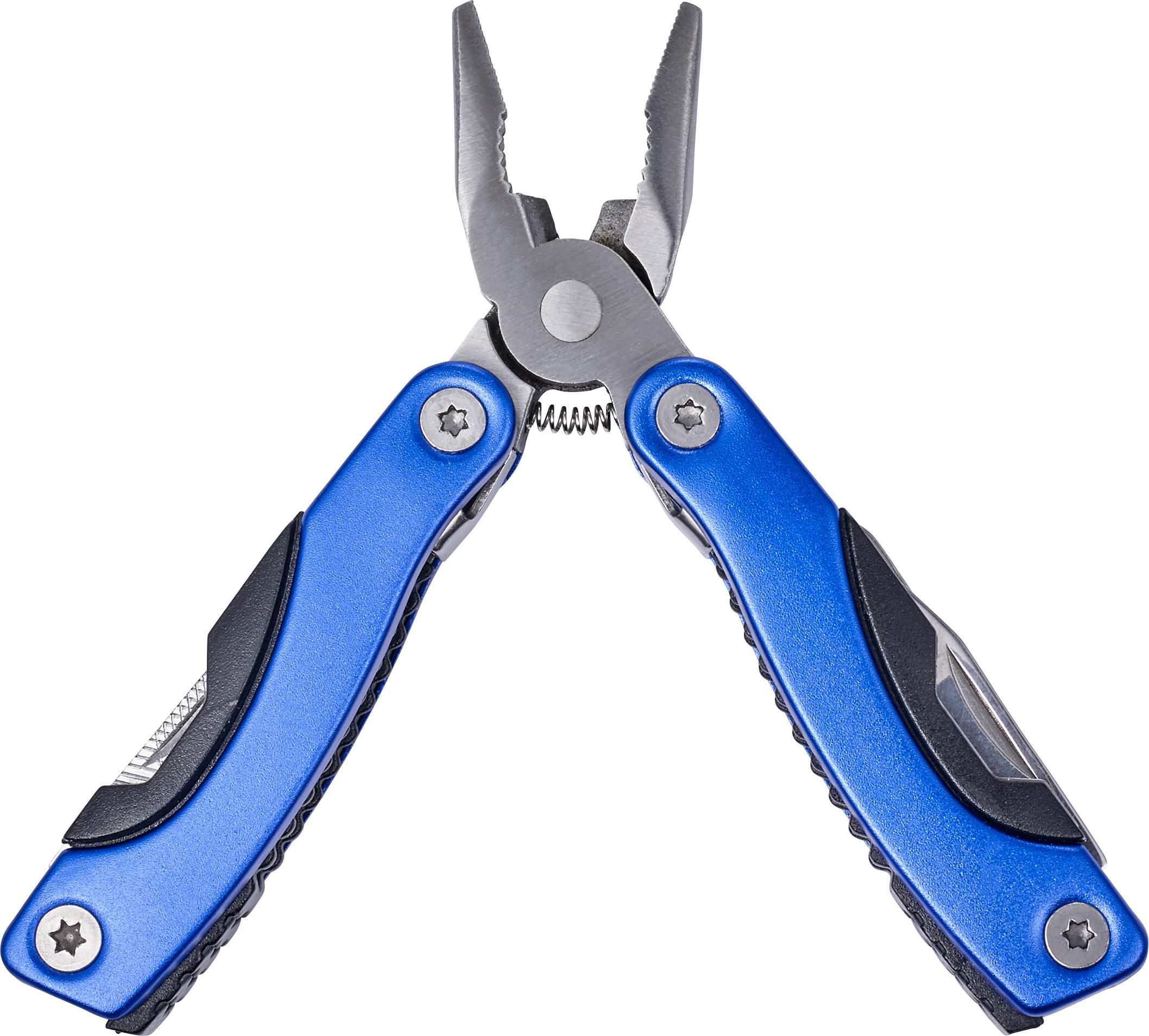 Multitool Julie | Roestvrijstaal | 8 stuks kobaltblauw
