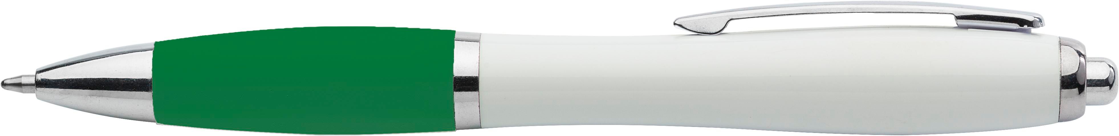 Balpen Swansea | Rubberen grip groen, Blauwschrijvend