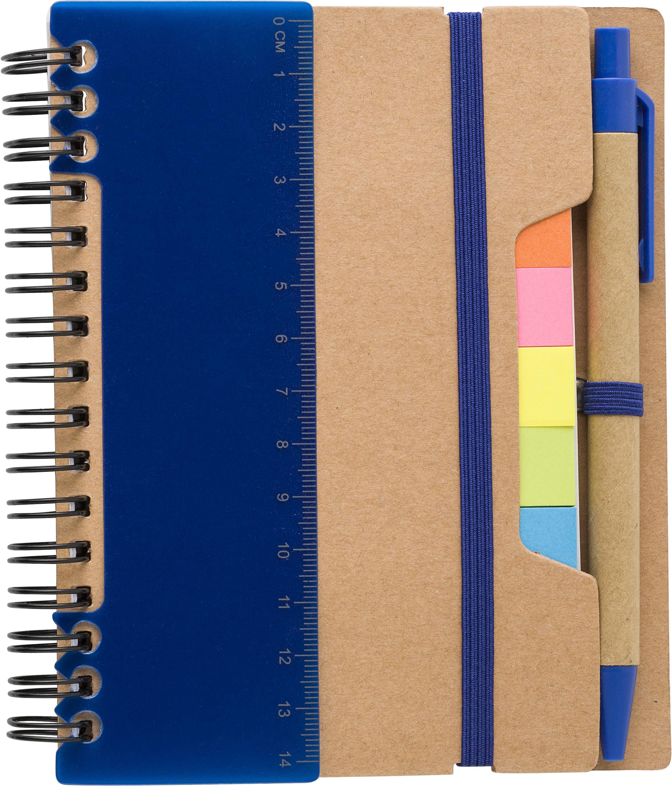 Recycled papieren notitieboek Angela blauw