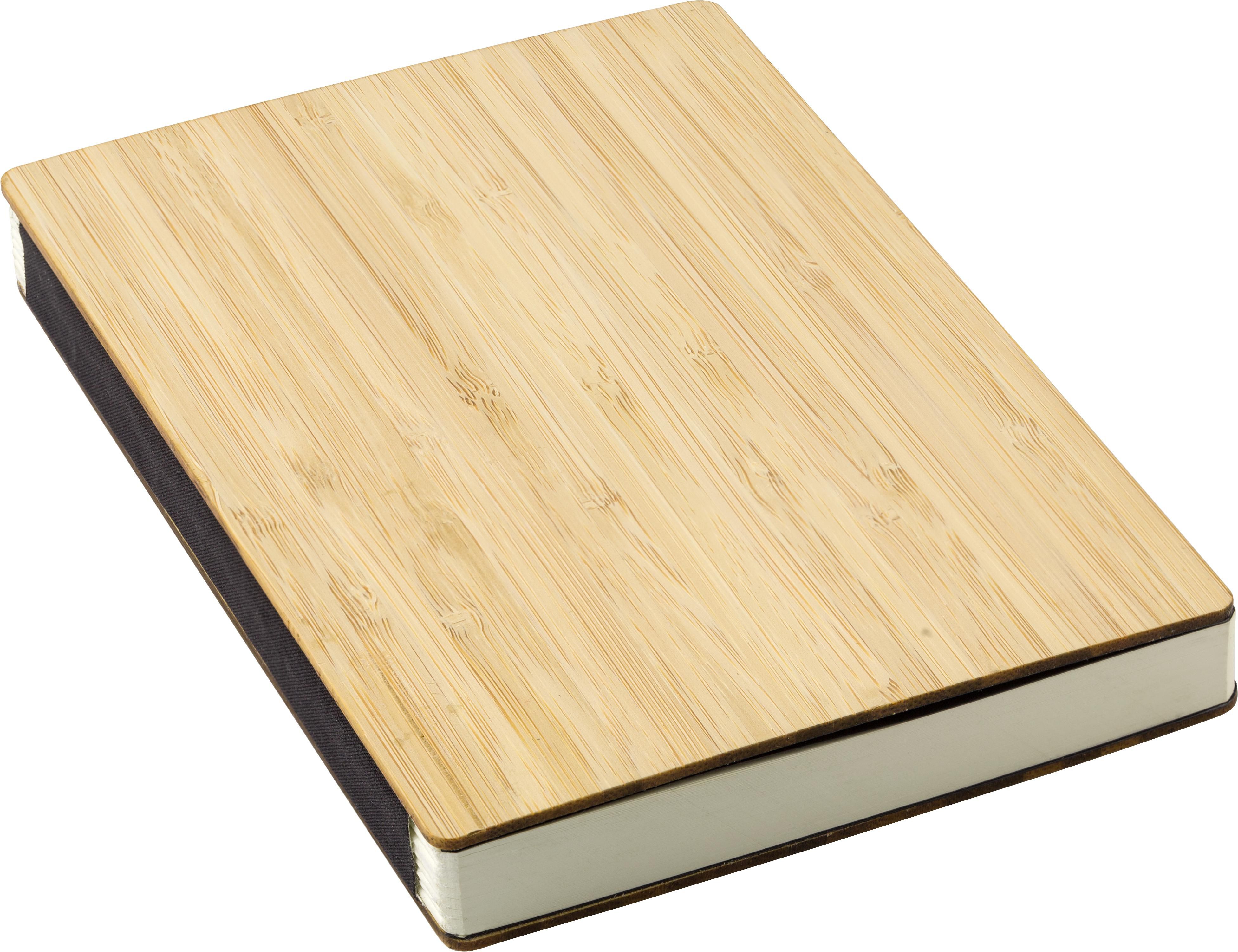 Bamboe cover notitieboek met pen Jo thumbnail