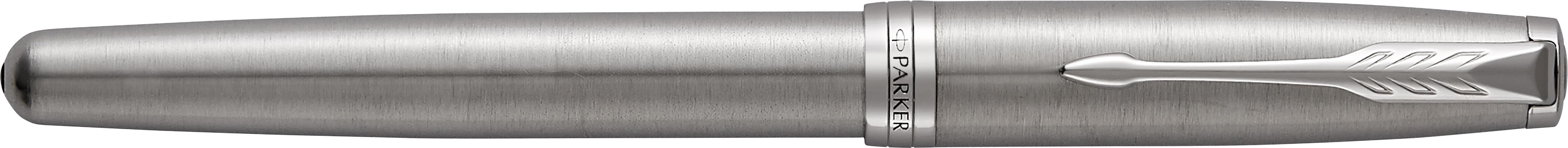 Parker Sonnet rollerball | Roestvrijstaal stainless, Zwartschrijvend