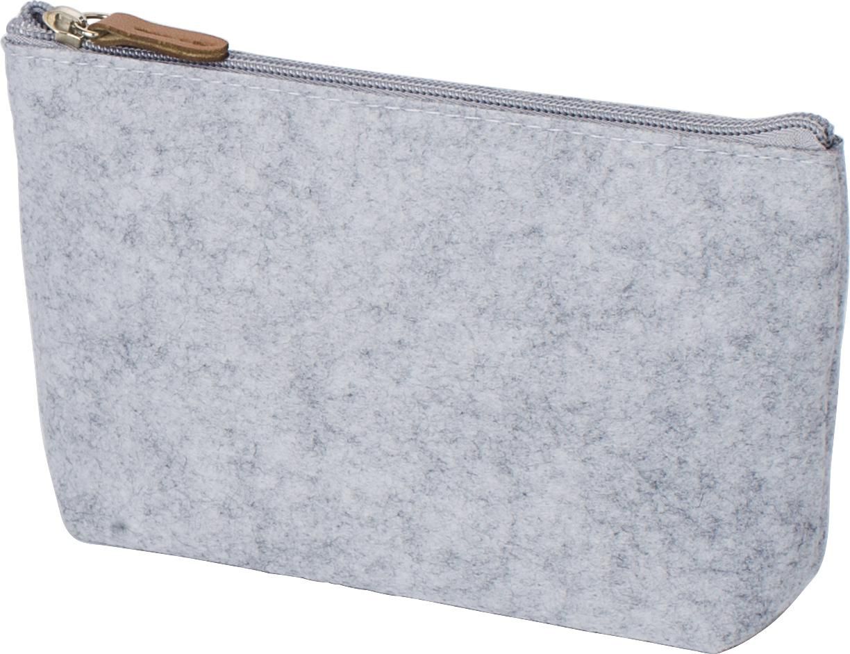 Cosmetisch tasje Lucy | Vilt | Synthetisch leren details