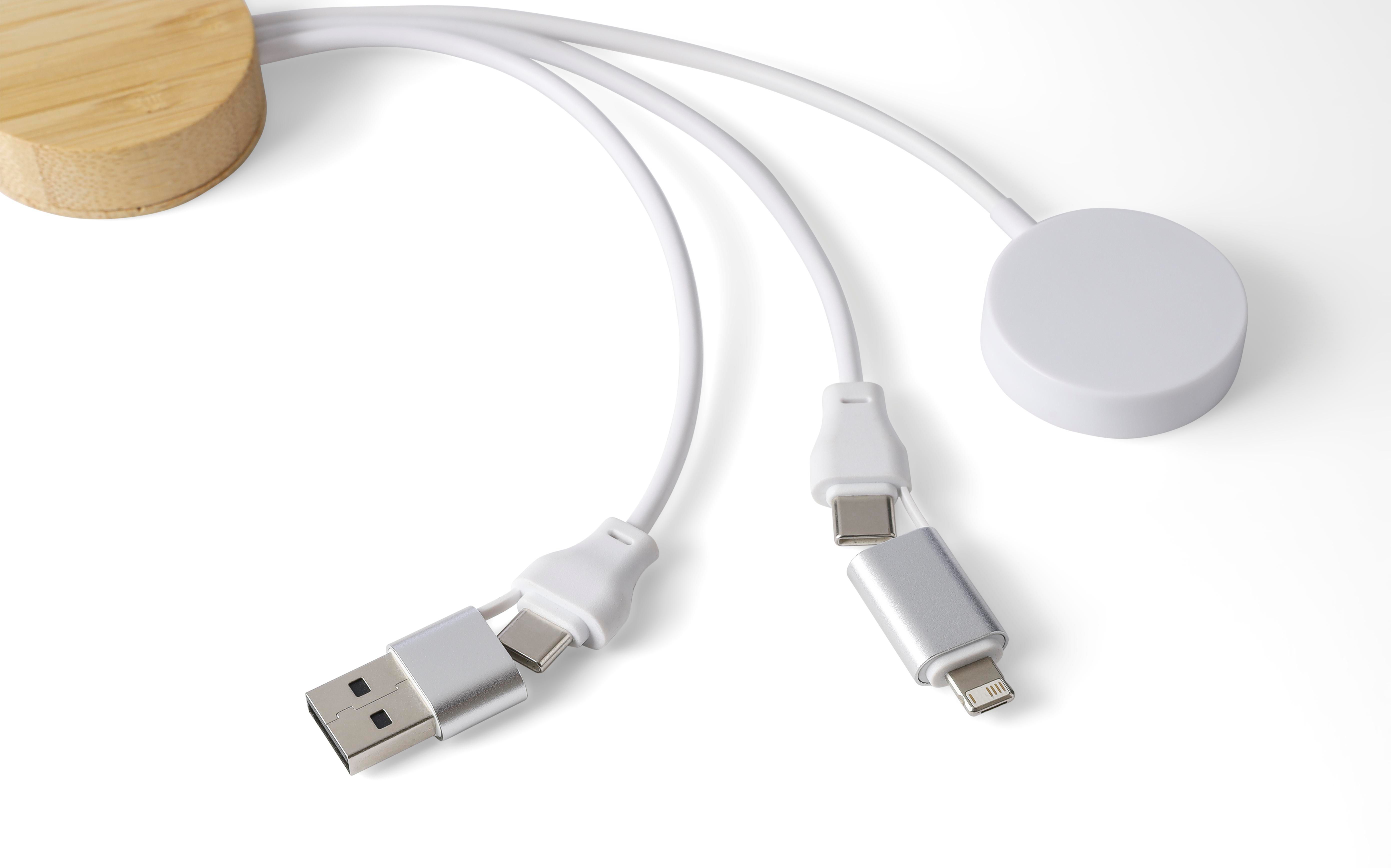 Sleutelhanger met oplaadkabels Mei | Bamboe | Met smartwatchlader thumbnail