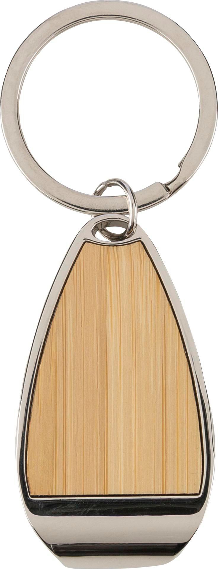 Sleutelhanger met flesopener Kellan | Bamboe inleg bruin