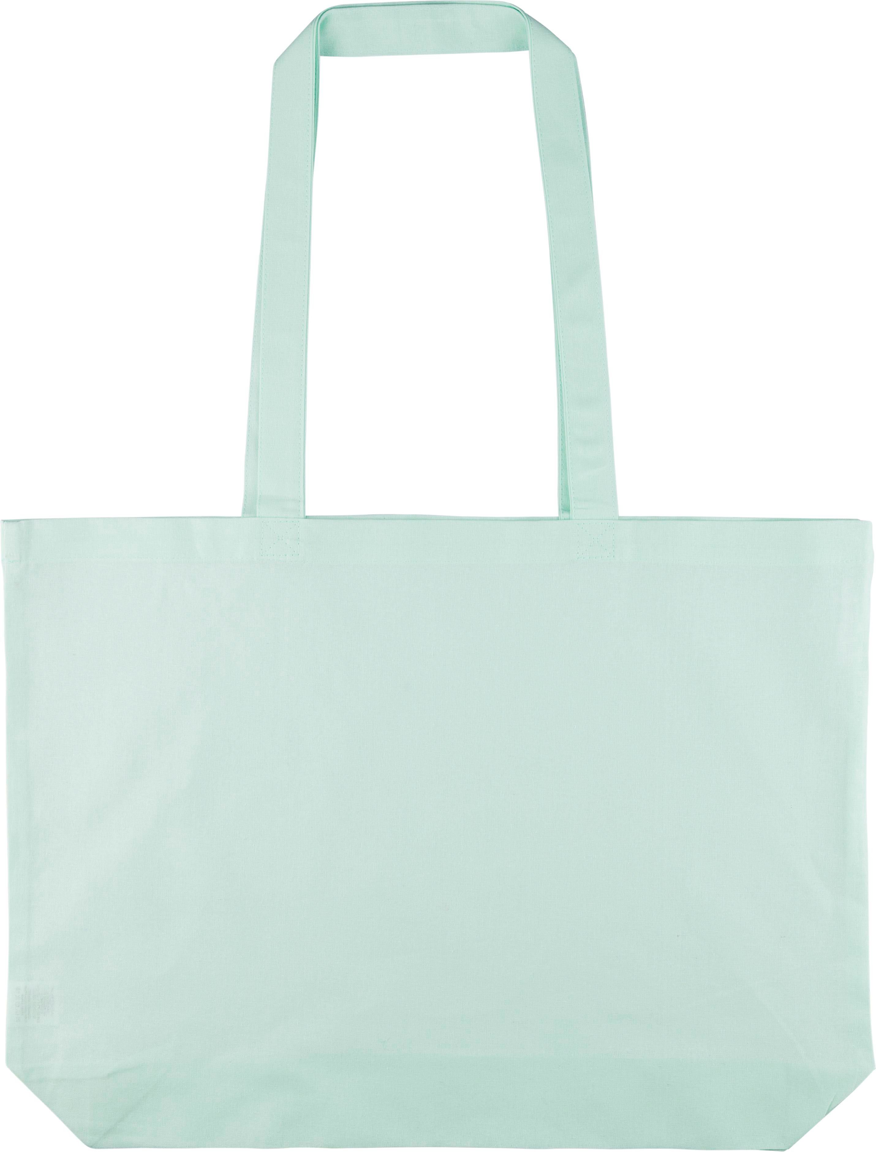 Boodschappentas Tarin | Katoen | Bodemvouw 10 cm pastel groen