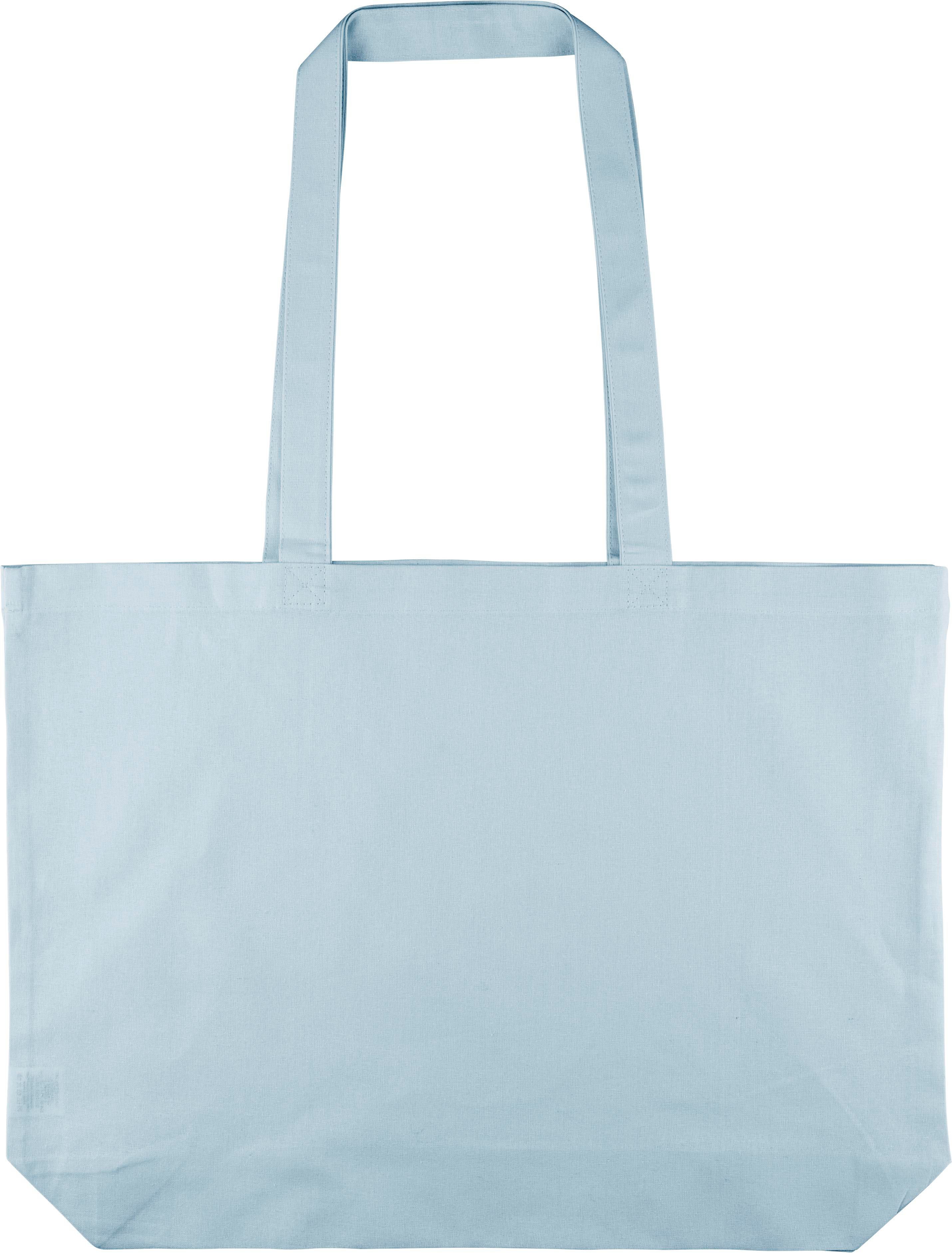 Boodschappentas Tarin | Katoen | Bodemvouw 10 cm pastel blauw