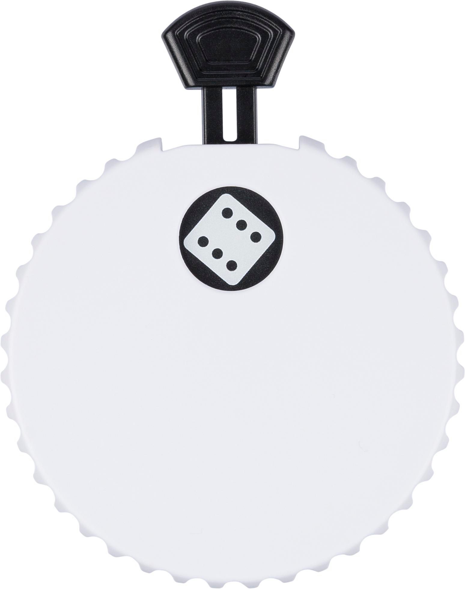 Mechanische dobbelsteen Cian | Met flesopener wit/zwart