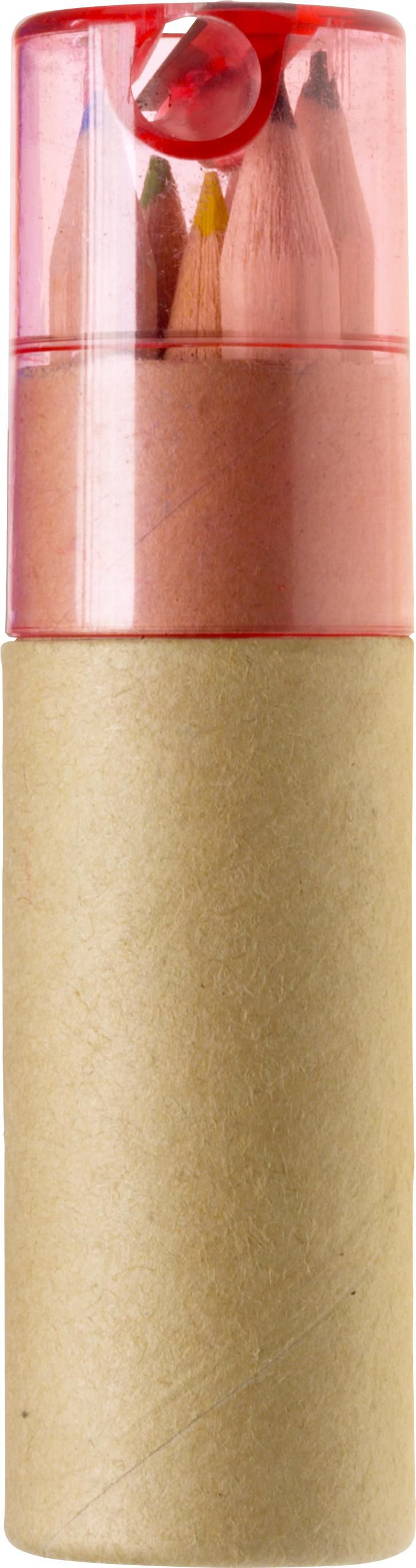 Kleurpotloodset Libbie | Karton | 6-delig rood