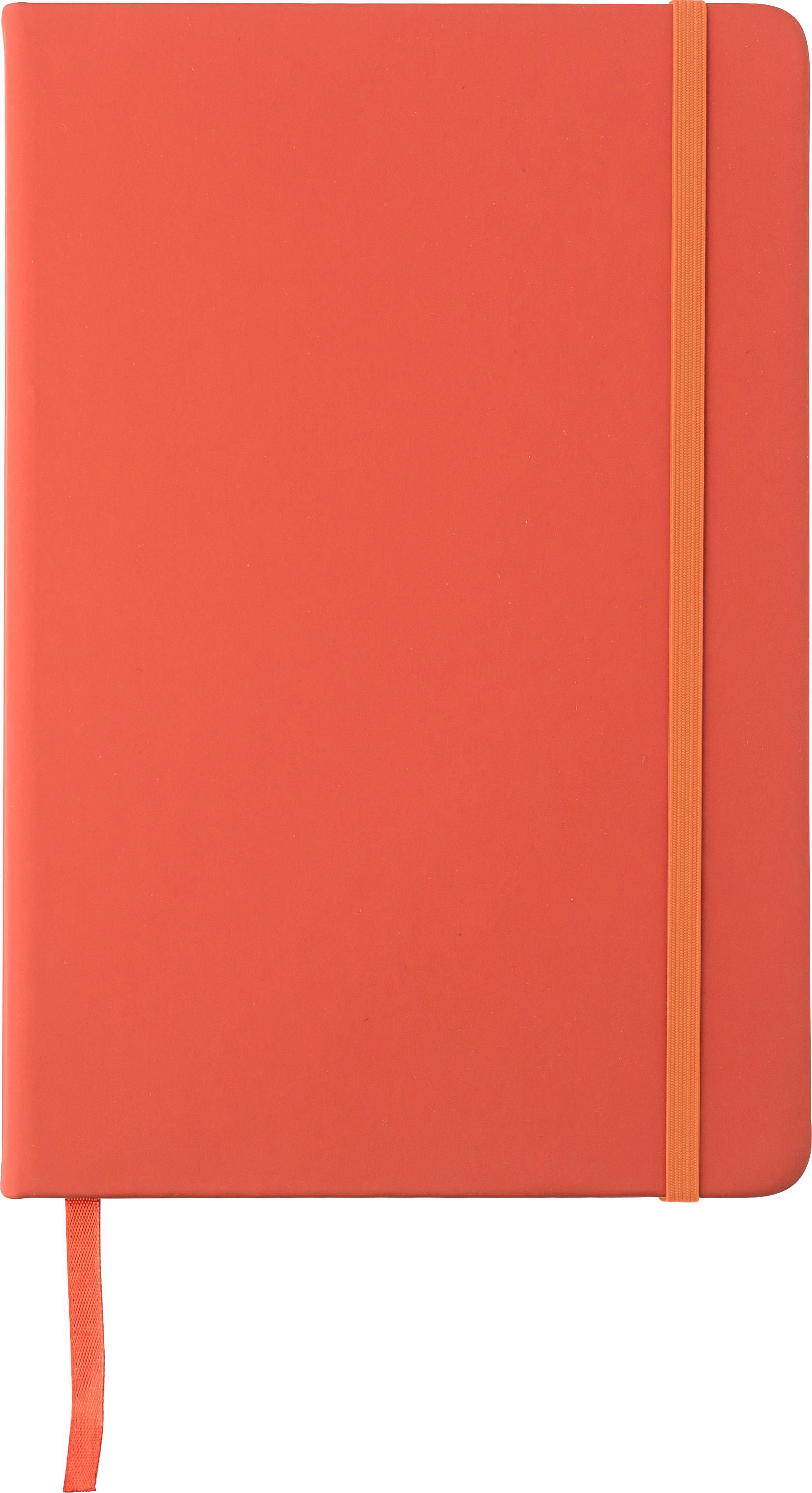 Notitieboek Eva | PU | A5 | Gelijnd oranje