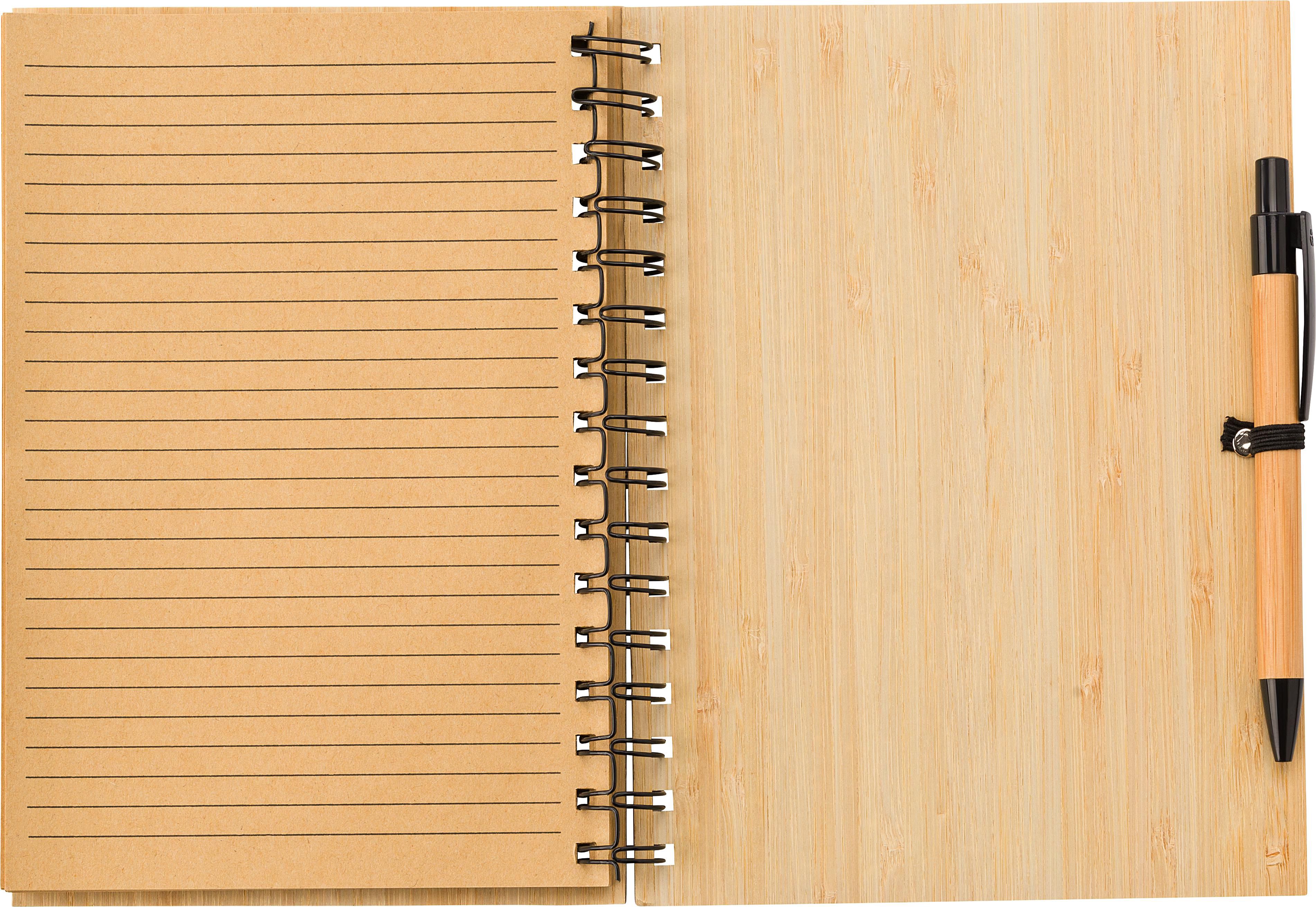 Notitieboek Carmen | Bamboe | A5 | Gelijnd | Met balpen thumbnail