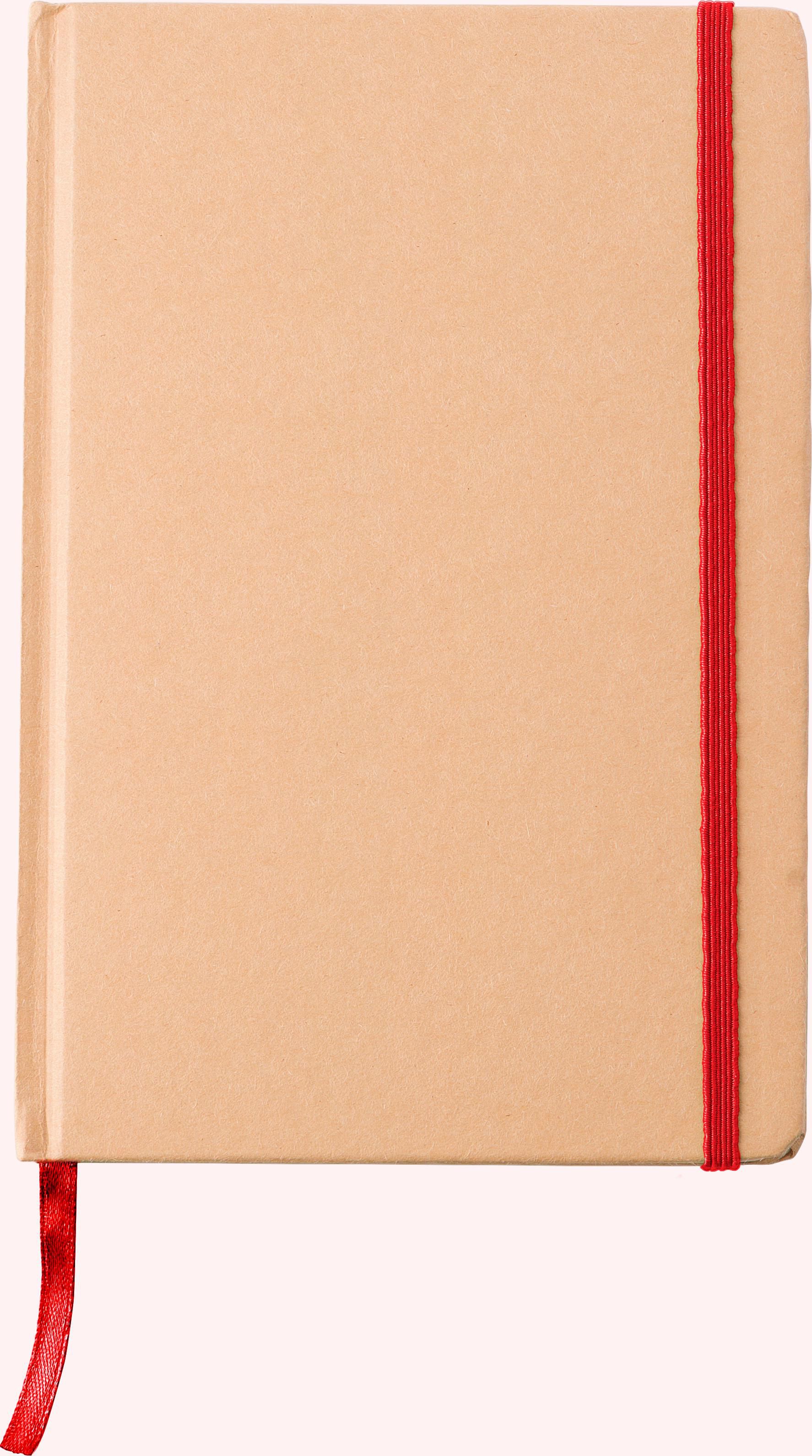 Notitieboek Gianni | Karton | A5 | Gelijnd rood