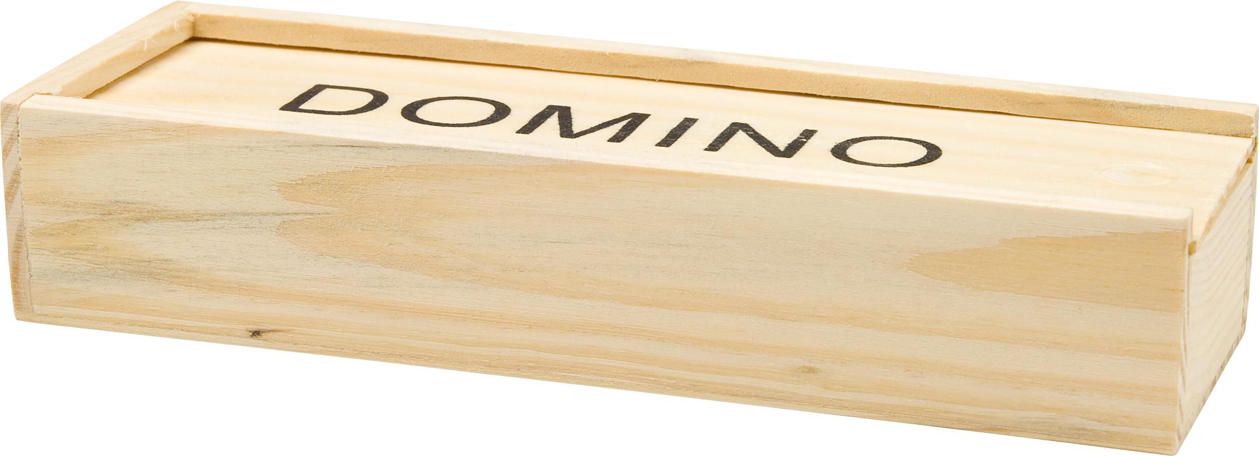 Houten doos met dominospel Enid