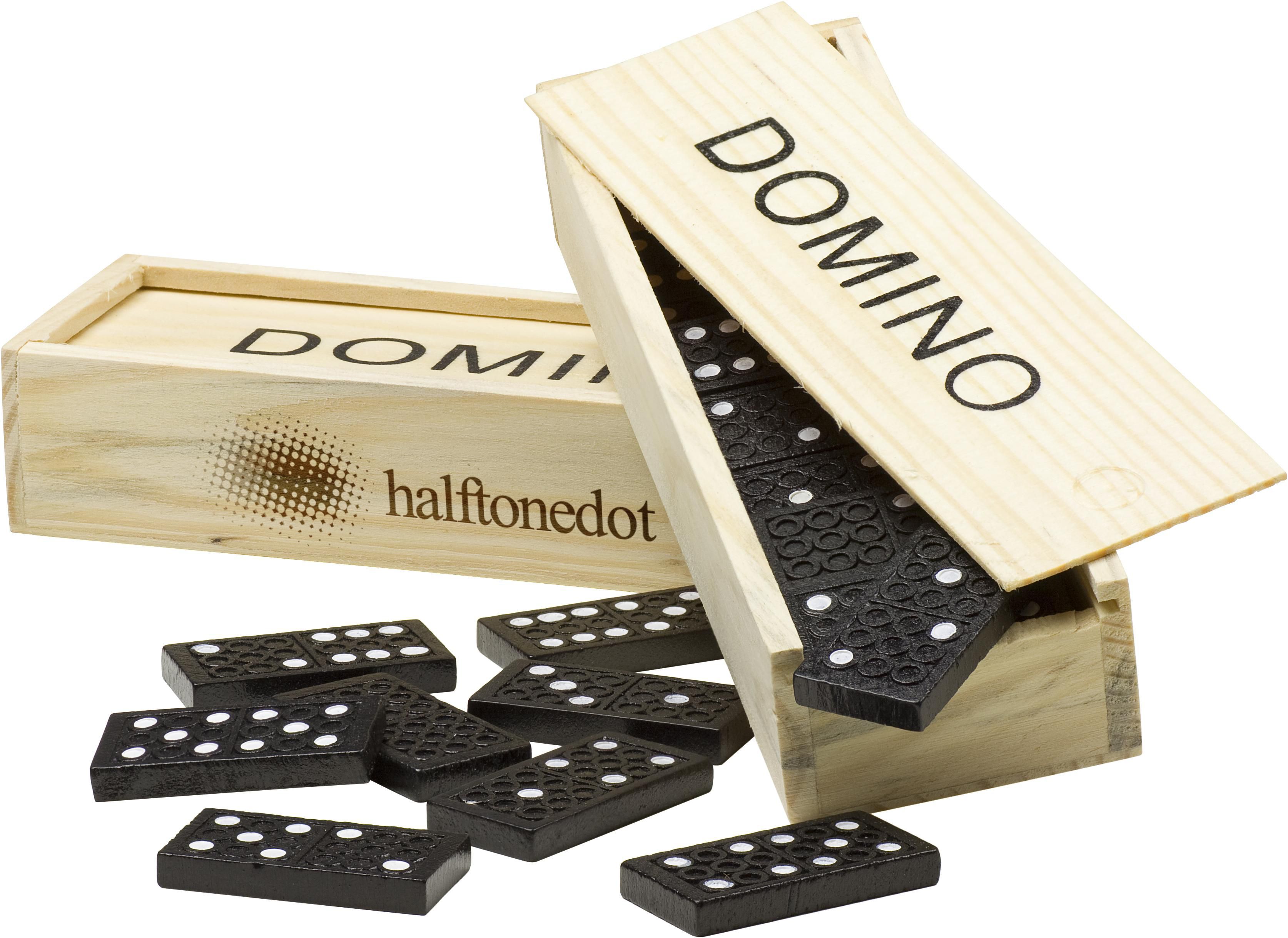 Houten doos met dominospel Enid thumbnail