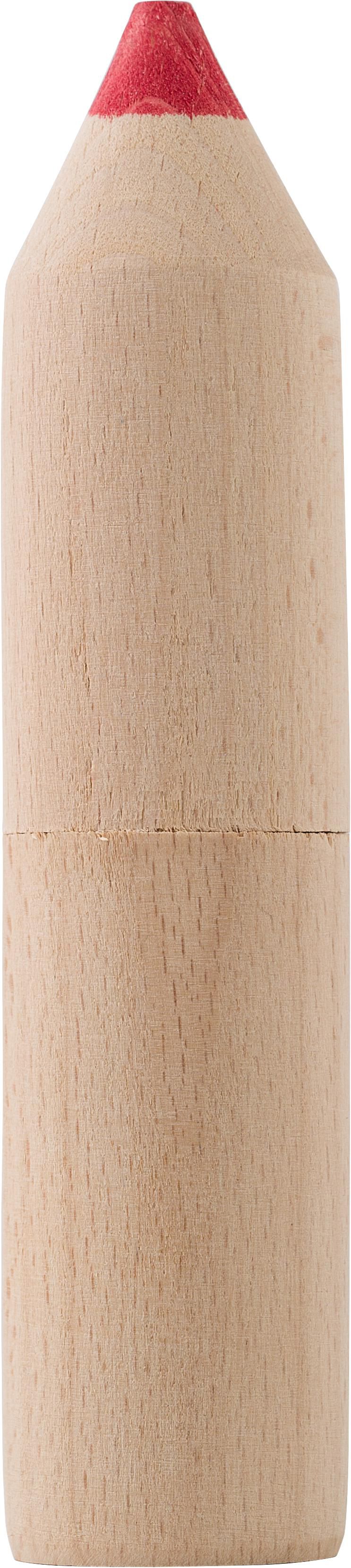 Kleurpotlodenset Francis | Houten houder | 6 potloden bruin