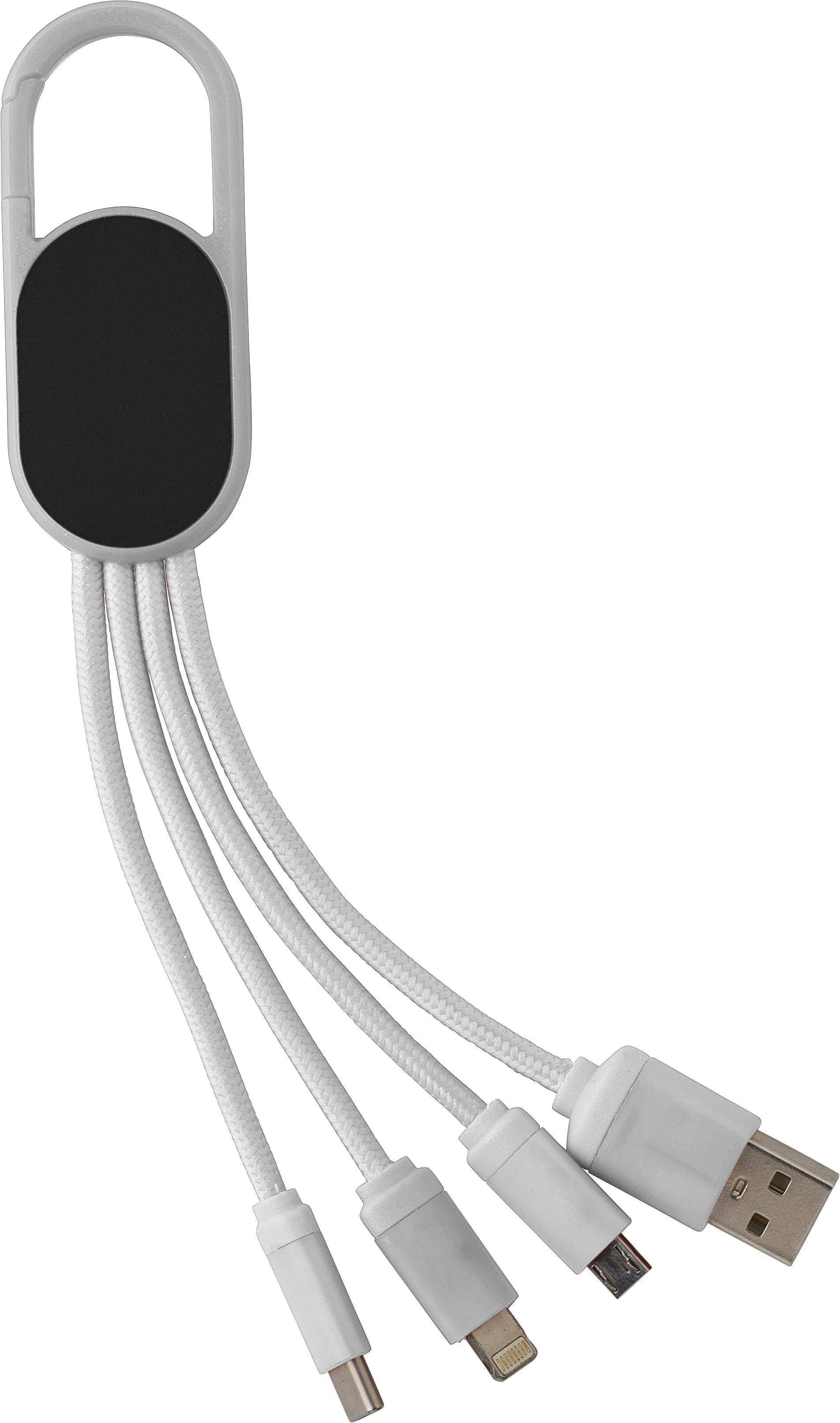Oplaadkabel Idris | 4-in-1 wit