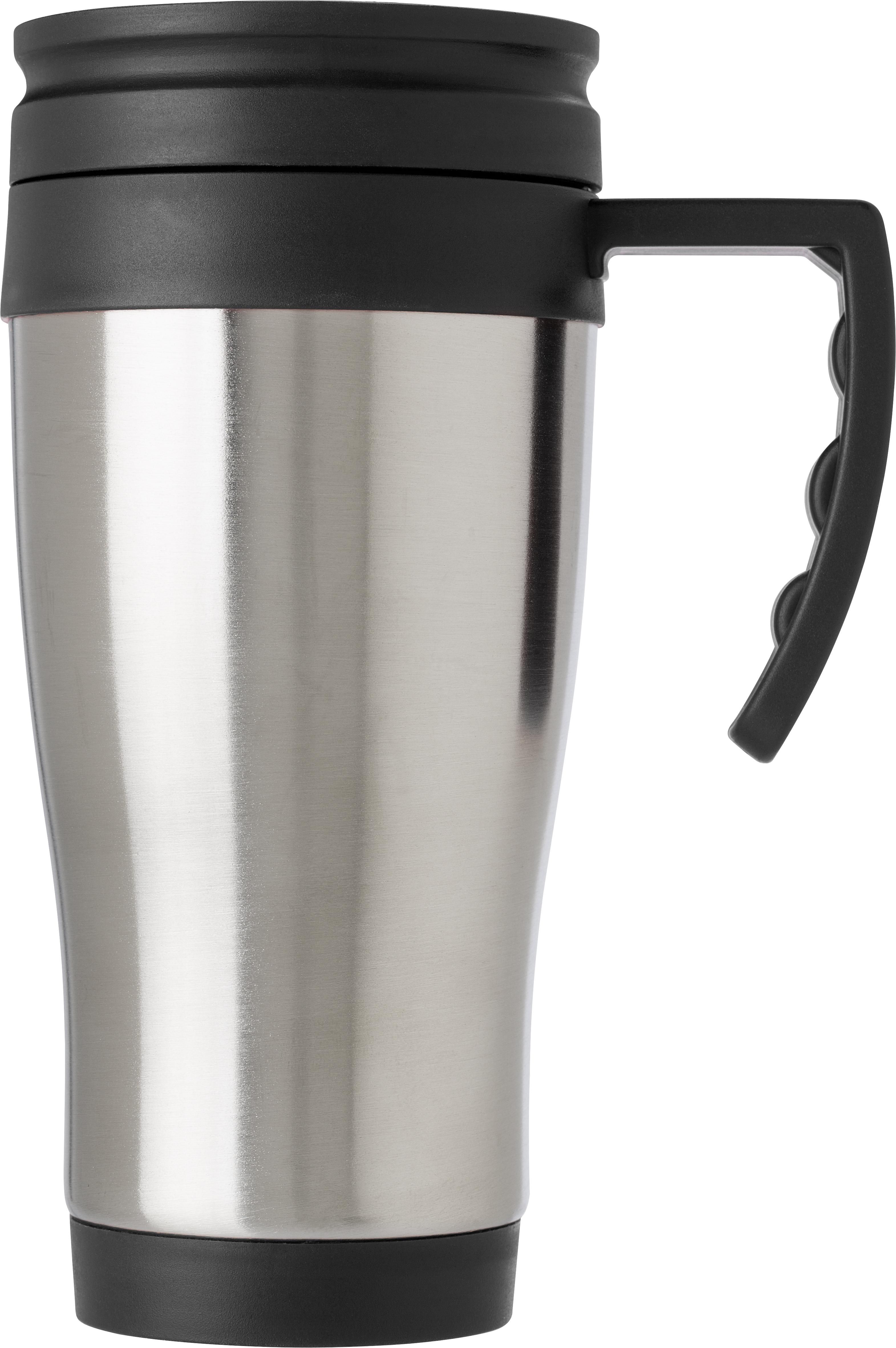 Dubbelwandige reisbeker Dev | 420 ml zilver