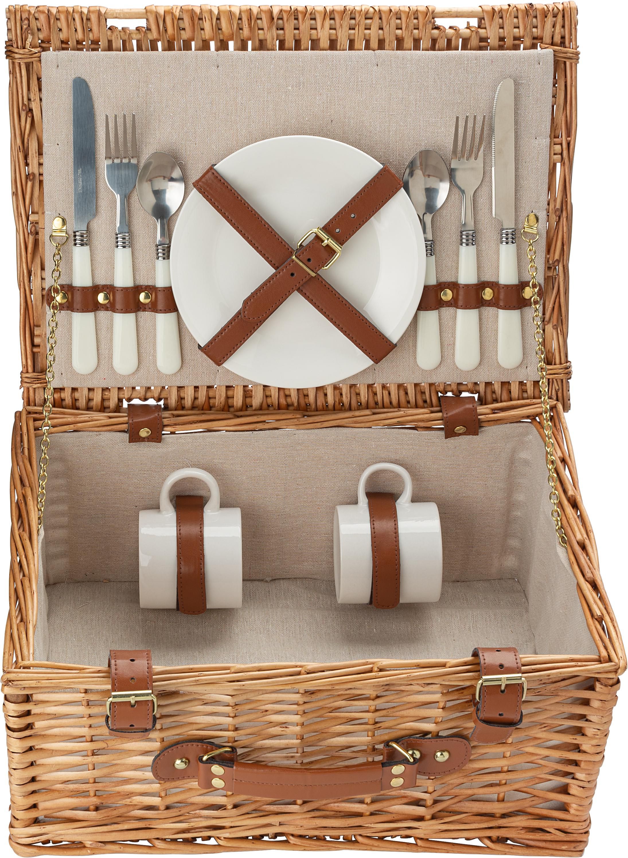 Picknickmand Effie | Wilg | 2 personen bruin