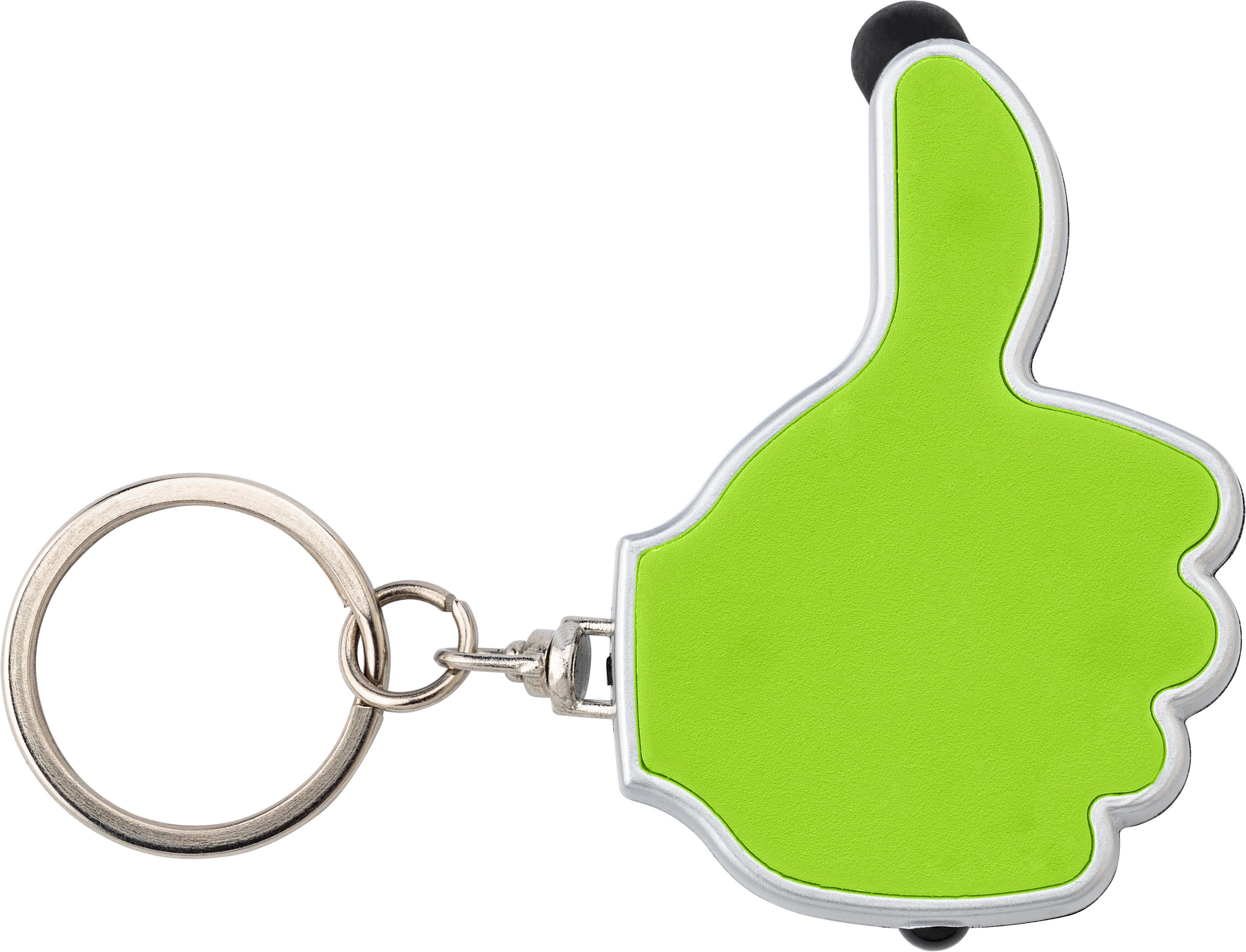 Sleutelhouder Melvin | Kunststof | LED en stylus lime