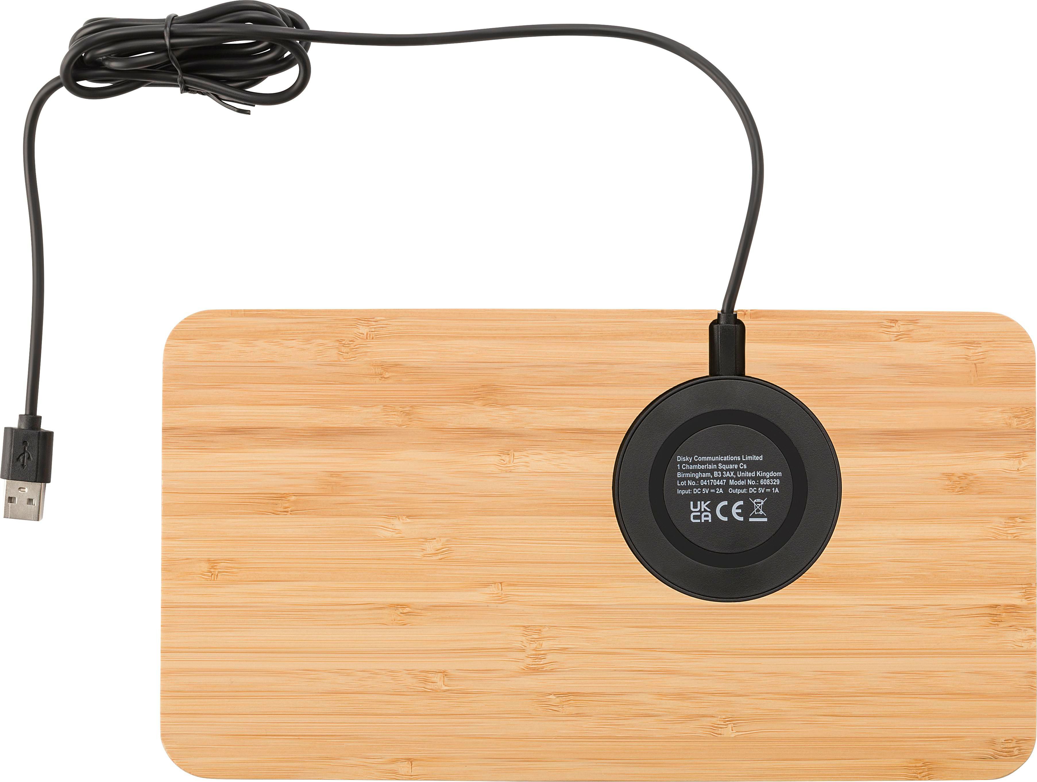 Draadloze oplader Faye | Bamboe | Bureau-organizer thumbnail