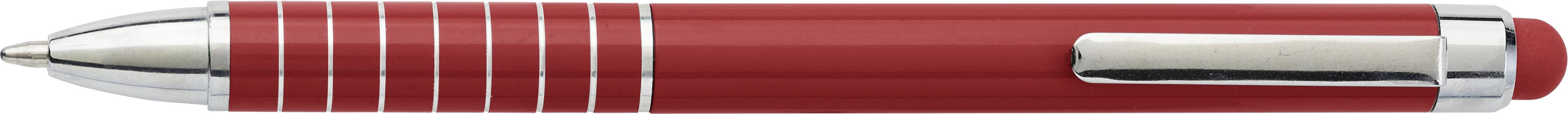 Balpen Oliver | Aluminium | Stylus rood