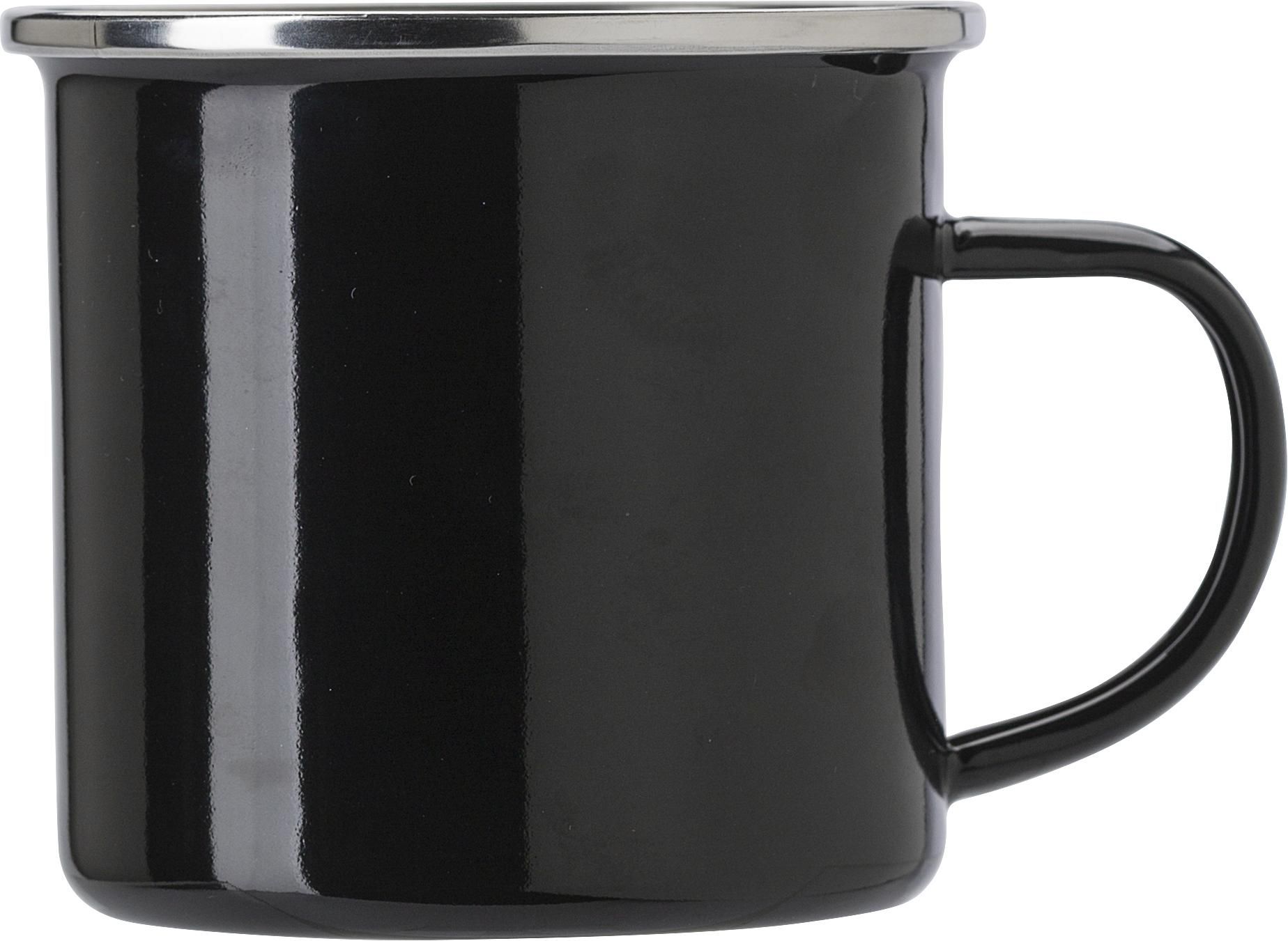 Emaille beker Jamaal | 350 ml zwart