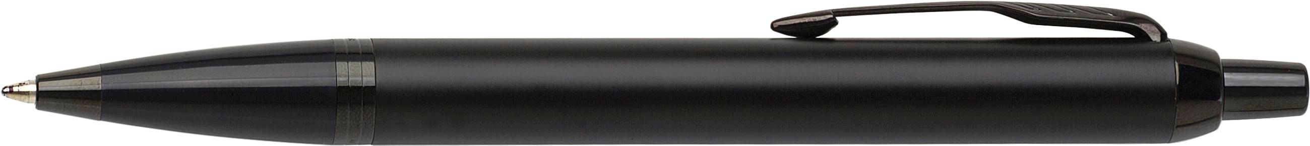 Parker IM balpen | Metaal zwart, Blauwschrijvend